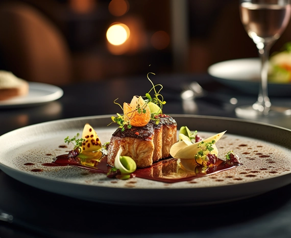 Harmonizing textures within contemporary gourmet plating
